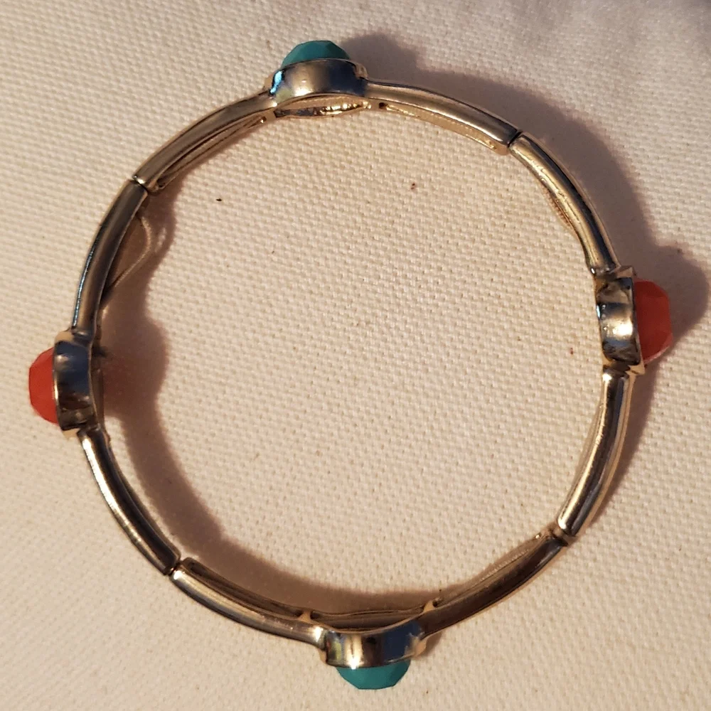5 for $25 | Gold, Green, and Orange Bracelet - Picture 4 of 5